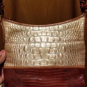Ladies brown Brahmin cross body bag